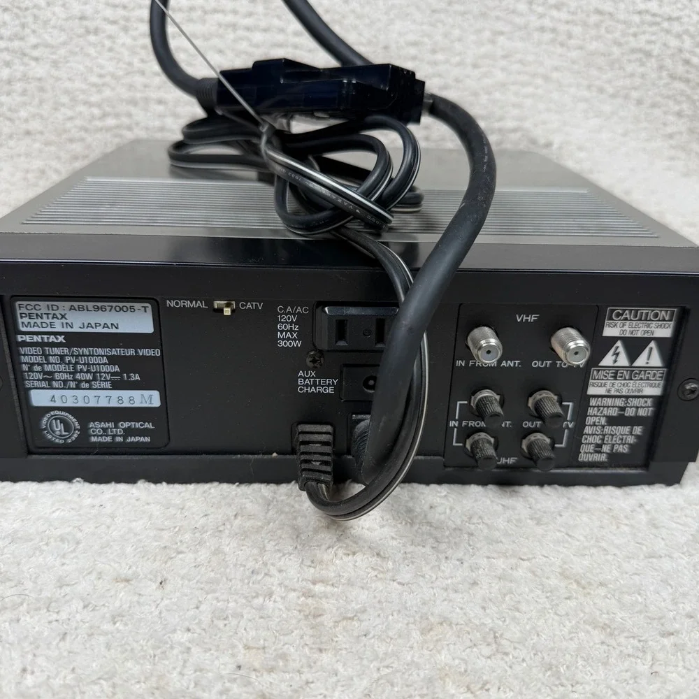 Pentax VHS Recorder,Tuner, Video Camera Lot PV-U1000A PV-R100A PC-K030A Untested